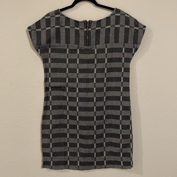 Lou & Grey Women’s Dress Medium Black & Grey 100% Cotton Contemporary - Picture 3 of 13